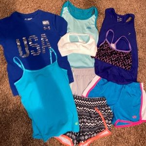 young girls size 8 workout bundle